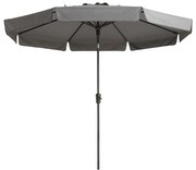 Madison Parasol Flores Luxe rond 300 cm lichtgrijs