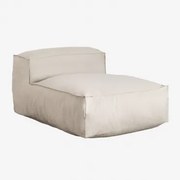 Tuin Chaise Longue Fauteuil In Dojans Stof Beige - Semoline - Sklum