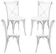 Set Van 4 Altea Polypropyleen Stoelen Met Houteffect