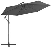 vidaXL Zweefparasol met aluminium paal 300 cm antraciet