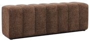 Bankje Donkerbruine Stof 140 Cm