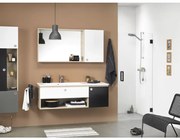 Sealskin I AM Draaideur 100x200 voor nis mat zwart 8mm helderveiligheidsglas met antikalk CCK201006195100