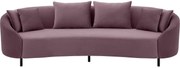 Goossens Bank Ragnar paars, stof, 3,5-zits, modern design