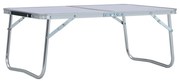 vidaXL Campingtafel inklapbaar 60x40 cm aluminium wit