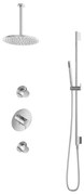 Hotbath Get Together IBS2RCR inbouwdouche met 30cm plafondbuis, 25cm hoofddouche en glijstang chroom