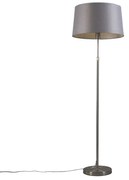 Vloerlamp staal met kap grijs 45 cm verstelbaar - Parte Design, Modern E27 rond Binnenverlichting Lamp