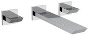 Crosswater Limit Wastafelkraan - 3-Gats - inbouw - chroom LI130WNC