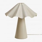 Veyora Tafellamp ↑40 Cm Van Ijzer Tapioca Beige - Sklum
