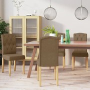 vidaXL Eetkamerstoelen 4 st stof bruin