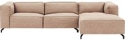 Goossens Bank Calvin beige, micro leer, 3,5-zits, modern design