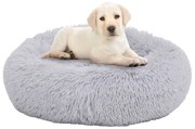 vidaXL Honden-/kattenkussen wasbaar 70x70x15 cm pluche lichtgrijs