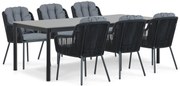 Tuinset 6 personen 220 cm Aluminium/rope Grijs Santika Furniture Santika