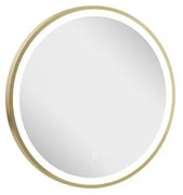 Crosswater Infinity Spiegel - met verlichting - rond - 50cm - geborsteld messing (goud) IF_MIRROR50F