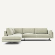 Hoekbank van stonewashed fluweel, CÉSAR