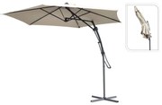 ProGarden Zweefparasol 300 cm taupe