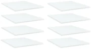 vidaXL Wandschappen 8 st 40x50x1,5 cm spaanplaat wit