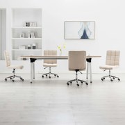 vidaXL Eetkamerstoelen 4 st stof crème