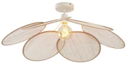 Japandi plafondlamp crème met linnen kap - AishaJapandi E27 Binnenverlichting Lamp