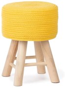 KidsDepot Kruk Iggy 29 cm katoen en hout geel