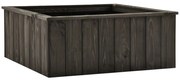 vidaXL Plantenbak verhoogd 74x77x30 cm massief grenenhout grijs