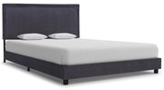 vidaXL Bedframe stof donkergrijs 140x200 cm