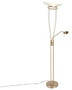 Moderne vloerlamp brons incl. LED en dimmer - Lexus