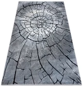 Tapijt modern COZY 8875 Wood, boomstam - Structureel,  twee poolhoogte , grijskleuring / blauw