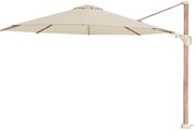 Platinum Challenger Zweefparasol T2 premium - 3,5 m. rond - Champagne Teak