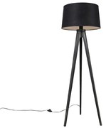 Tripod zwart met linnen kap zwart 45 cm - Tripod Classic
