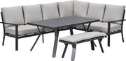 Garden Impressions Senja lounge dining set 4-delig rechts - sandstone