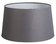 Linnen lampenkap grijs rond schuin 35/30/18