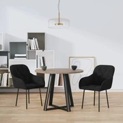 vidaXL Eetkamerstoelen 2 st fluweel zwart