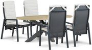 Tuinset 4 personen 200 cm Aluminium Grijs Lifestyle Garden Furniture Vivaro/Brookline