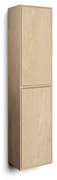 Looox Wood collection Wood hoge kast 2 dr push open -softclose 170x40x30cm eiken - old grey WWCF170-2