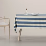 Dekoria Rechthoekig tafelkleed, blauw-wit, 130 x 160 cm