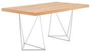 TemaHome Multi 160 Trestles Eiken Bureau Met Chroom 160 Cm - 160 X 90cm.