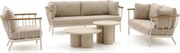 Stoel-bank loungeset Apple Bee | 6 personen | Loungeset Grijs | Aluminium | Kees Smit Tuinmeubelen