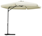 vidaXL Parasol met stalen paal 300 cm zandwit