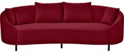 Goossens Bank Ragnar rood, stof, 3-zits, modern design