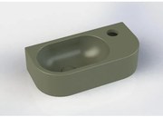 Royal plaza Person fontein 40x20cm 1 kraangat Rechts zonder overloop mat groen