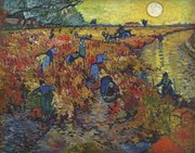 Kunstreproductie Red Vineyards at Arles, 1888, Vincent van Gogh