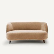 Sofa XS, 3 zits, in stonewashed fluweel, ROSEBURY, ontwerp Emmanuel Gallina