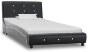 vidaXL Bedframe kunstleer zwart 90x200 cm