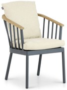 Tuinstoel Aluminium/Teak Grijs-antraciet Apple Bee Condor