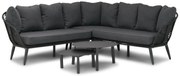 Hoek loungeset 4 personen Wicker Zwart Coco Coco Leonardo