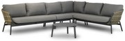 Hoek loungeset 5 personen Aluminium/wicker Taupe Coco Nathan/Rimini