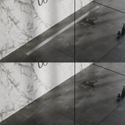 Brauer douchegoot 200x7cm met multifunctioneel rooster en flens RVS geborsteld