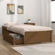 vidaXL Bedframe met lades honingbruin 90x190 cm 3FT Single