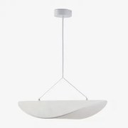 Zelvon Stoffen Led Plafondlamp Wit & ↔︎ 60 Cm - Sklum