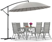 Garden Point Monza 3m diameter antraciet tuinparasol